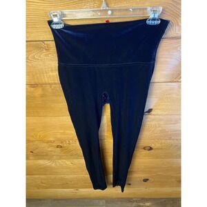 SPANX Womens‎ Velvet Navy Blue Leggings XL High Waisted Stretch Pull On Womens